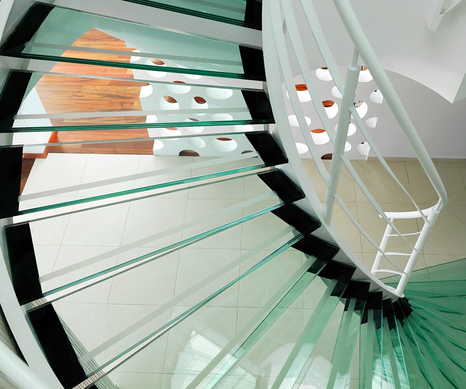 Escalier en verre