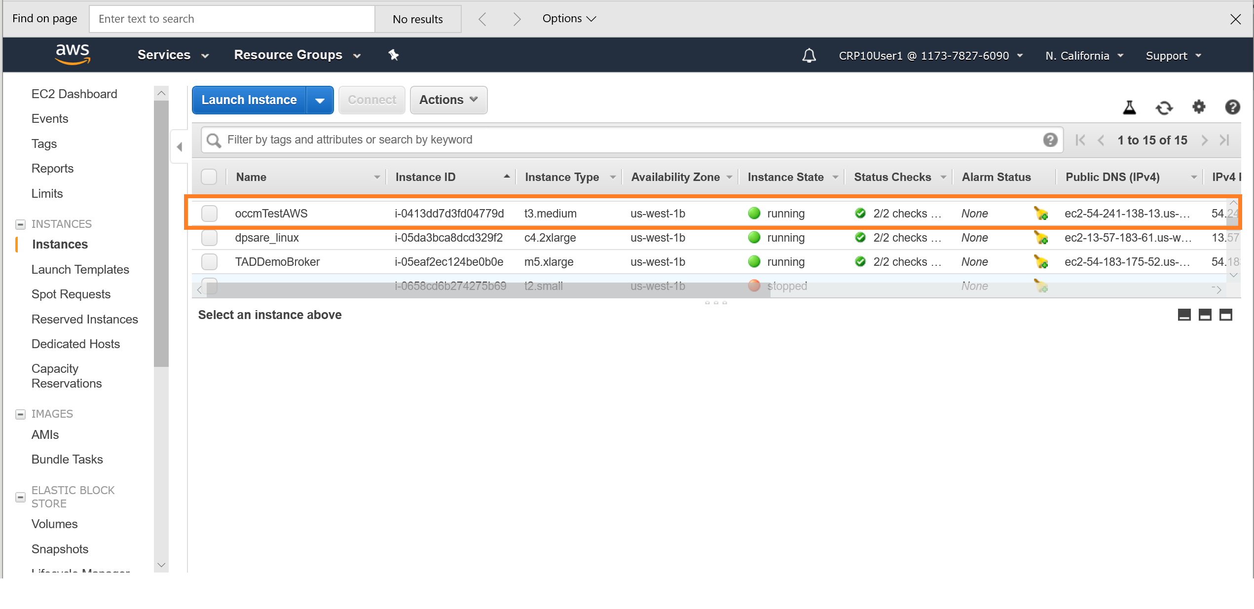 See the Cloud Manager instance being provisioned in the AWS console