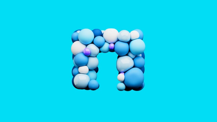 NetApp logo with blue bubbles