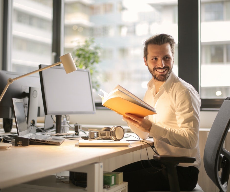 Person working at a desk