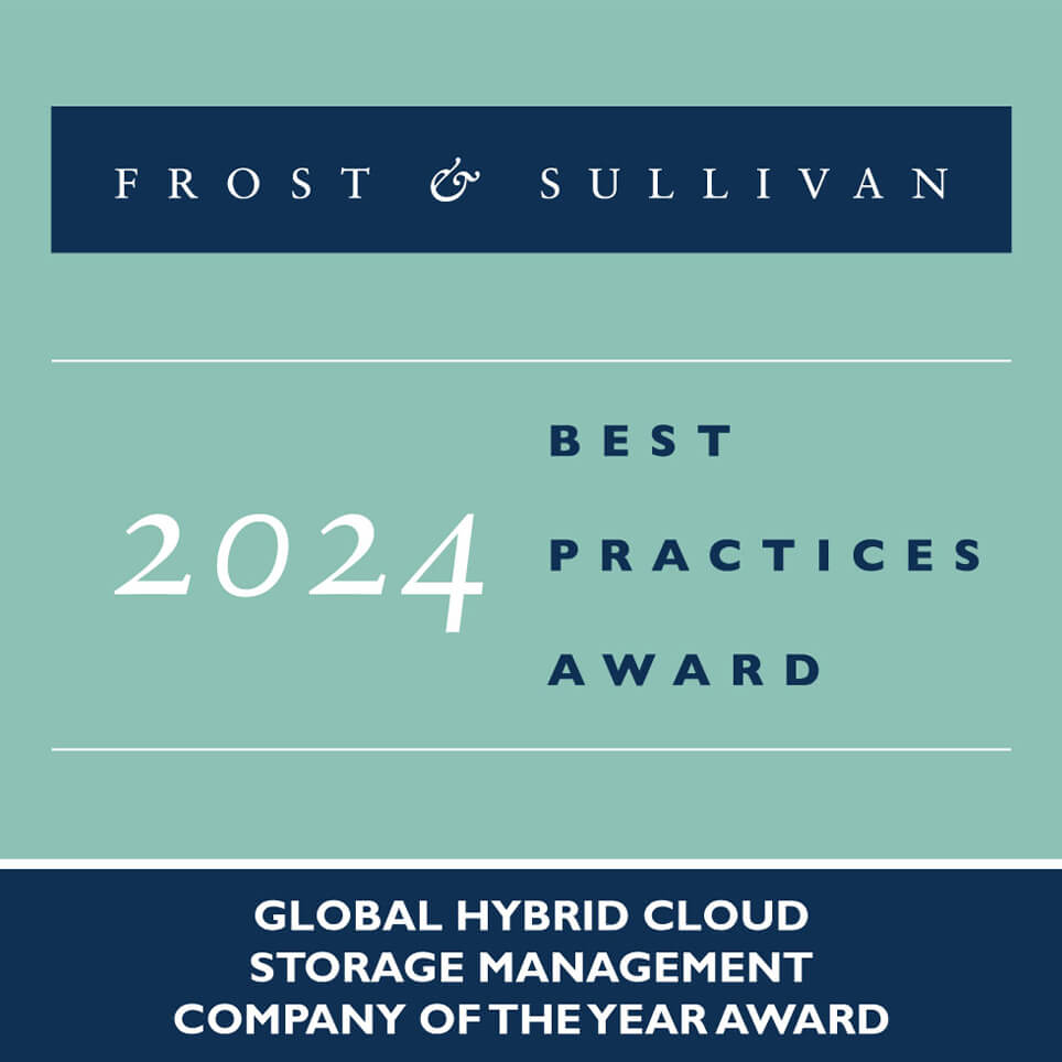 Frost & Sullivan - 2024 Best Practices Award: Global Hybrid Cloud, Storage Management, Company of the Year Award