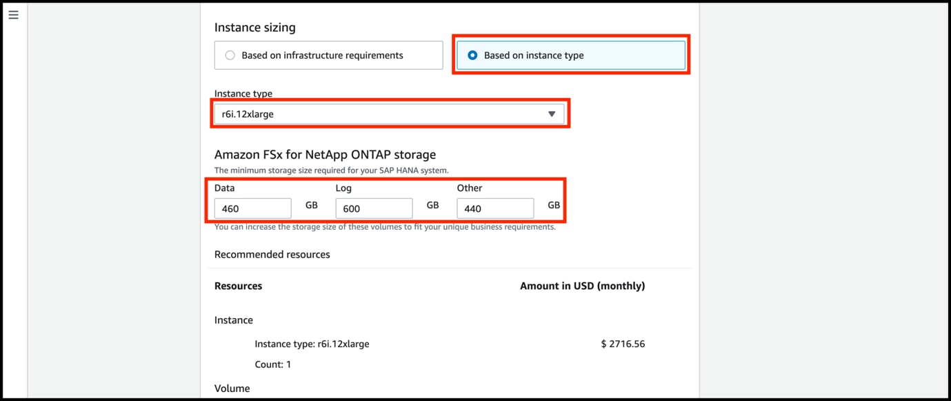 Instance Sizing