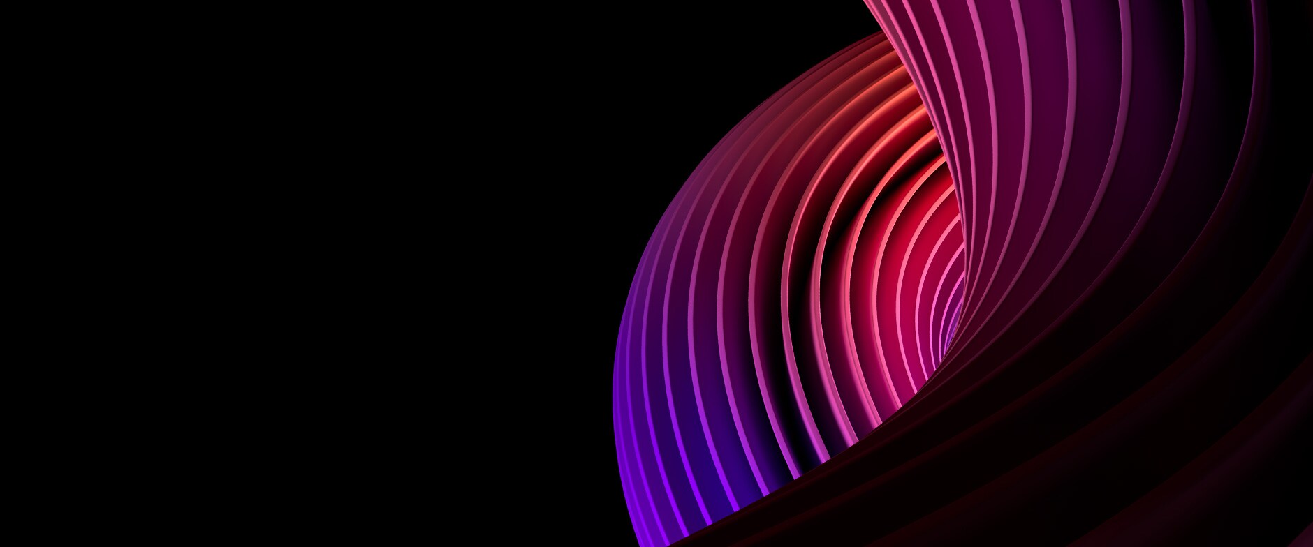 red and purple gradation object on dark background