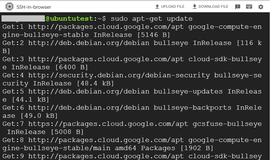 Update vailable packages list